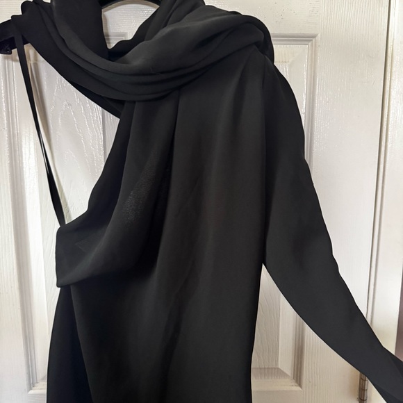 Rick Owens One-Shoulder Draped Mini Dress w/ Scarf | Size IT 42 / US 8 - Picture 8 of 14